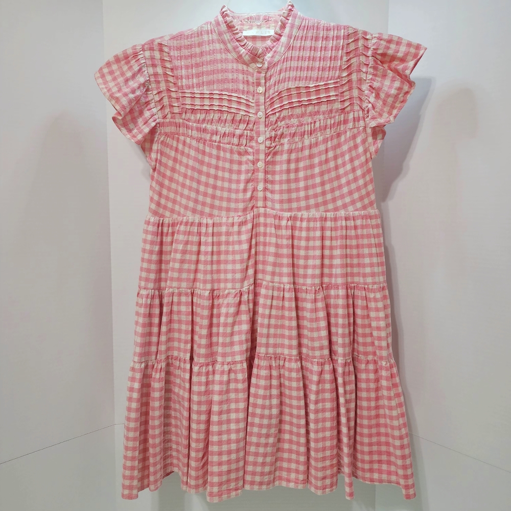 Karlie Pink Gingham Dress| Size M| Casual Preppy Coquette